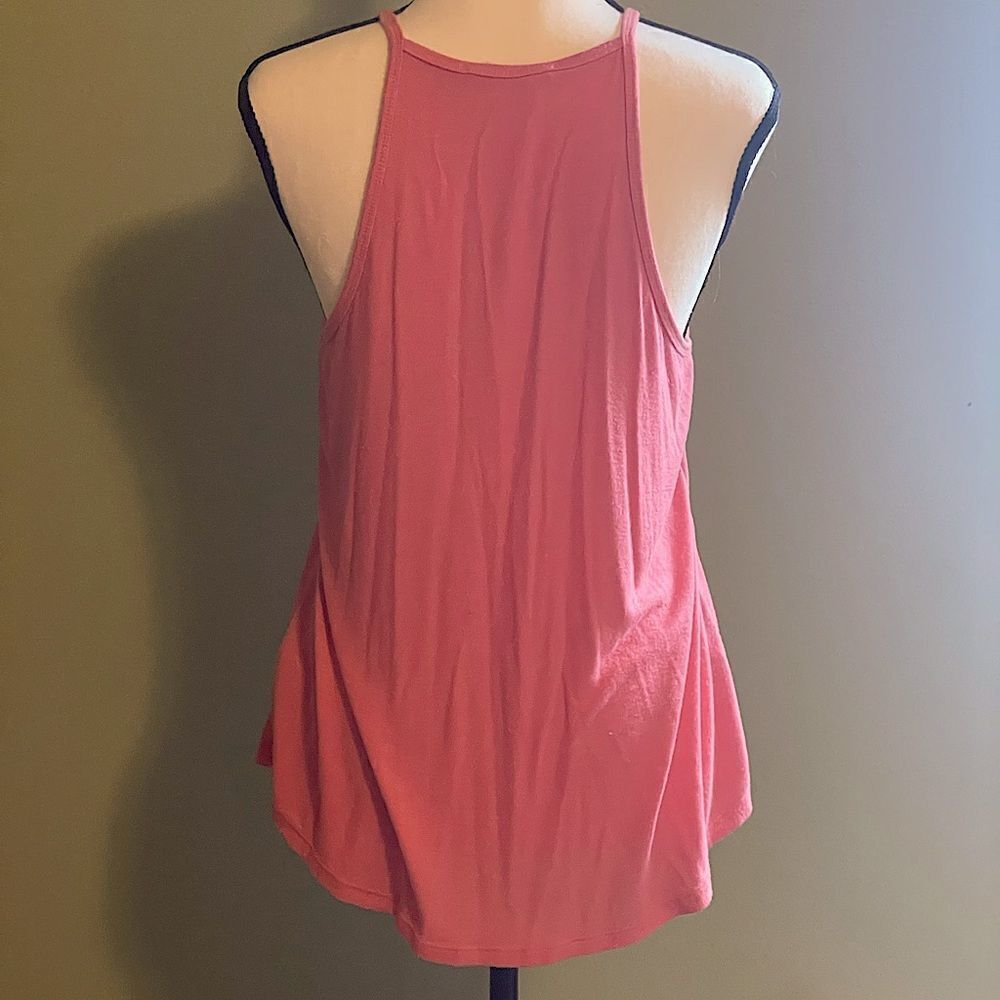 Double Zero Pink Racerback Tank Top. Size Large.